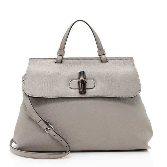 Gucci Leather Bamboo Daily Medium Satchel